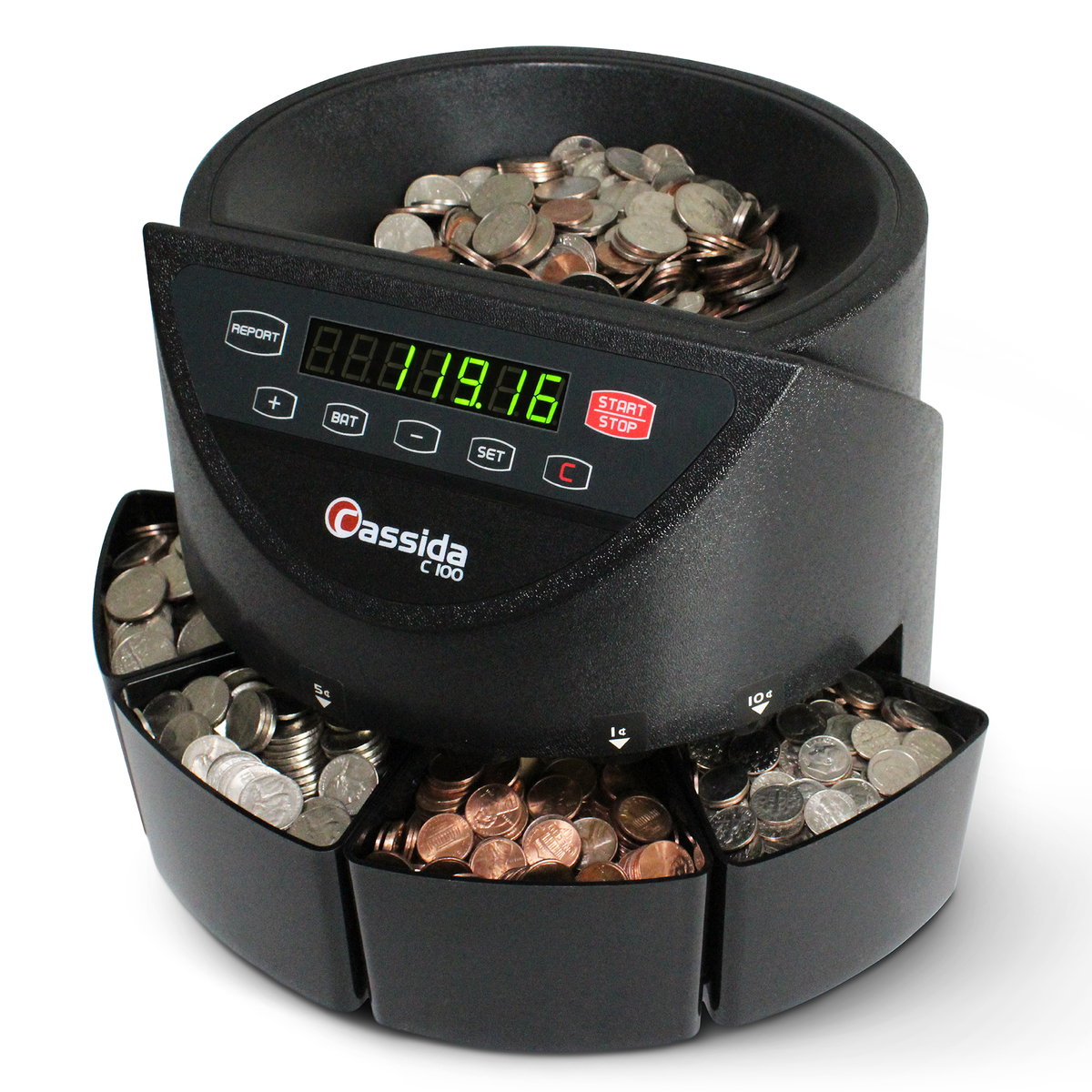 Cassida C100 Coin Counter - Coin Counting Machine - Fast, Accurate