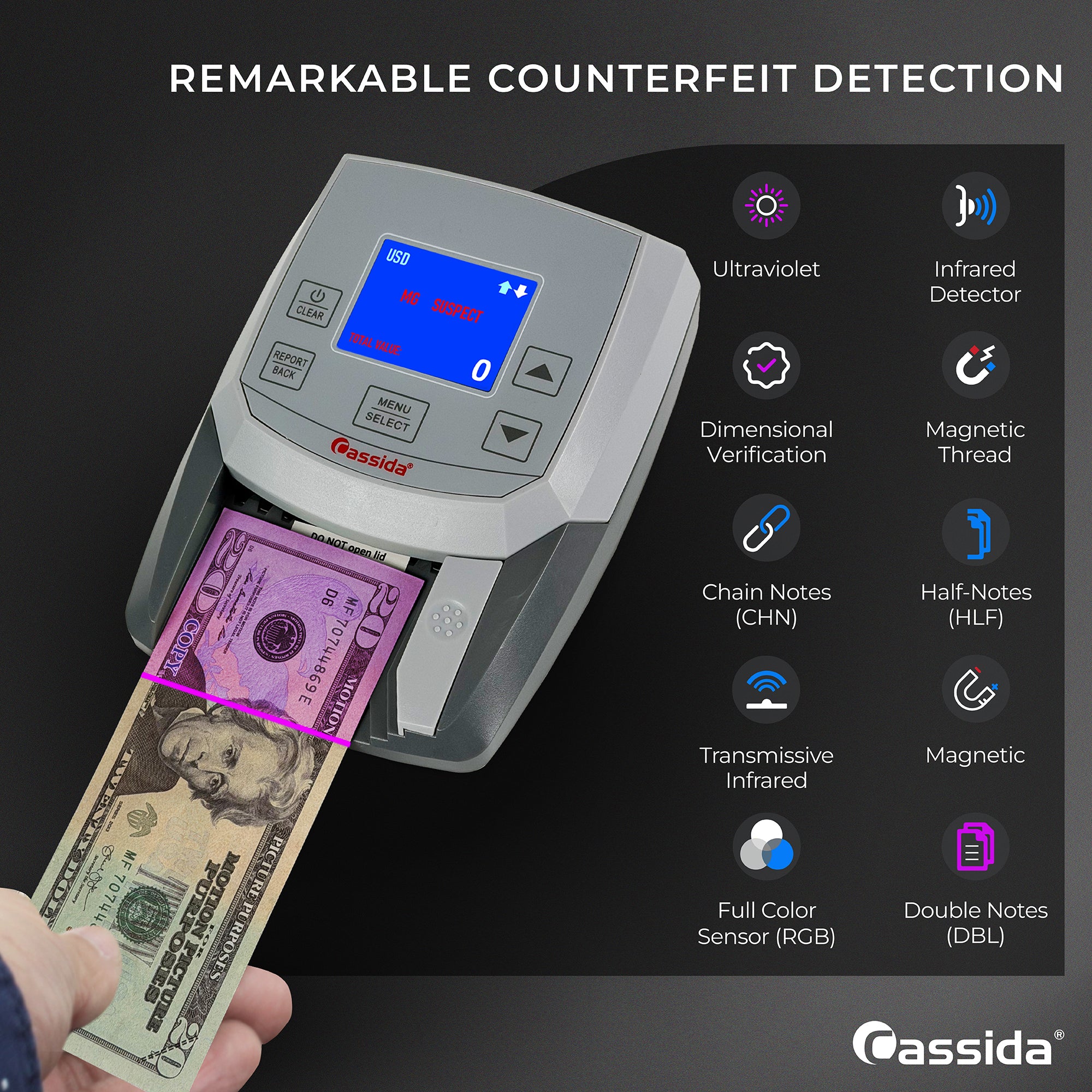 Cassida CCS 200 Counterfeit Money Detector