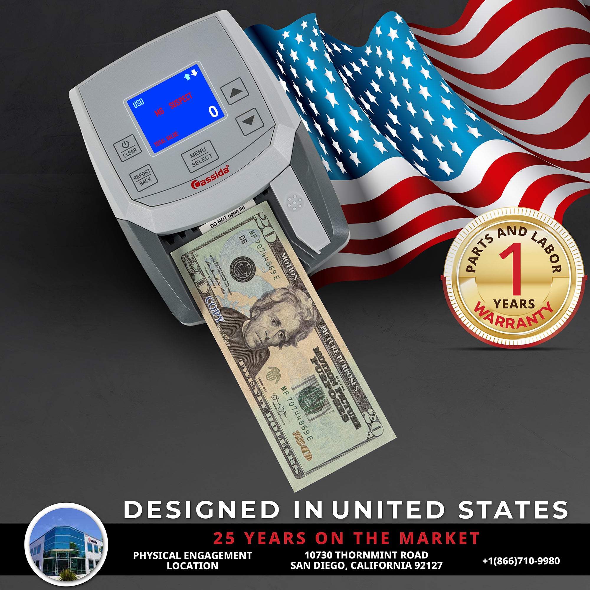 Cassida CCS 200 Counterfeit Money Detector
