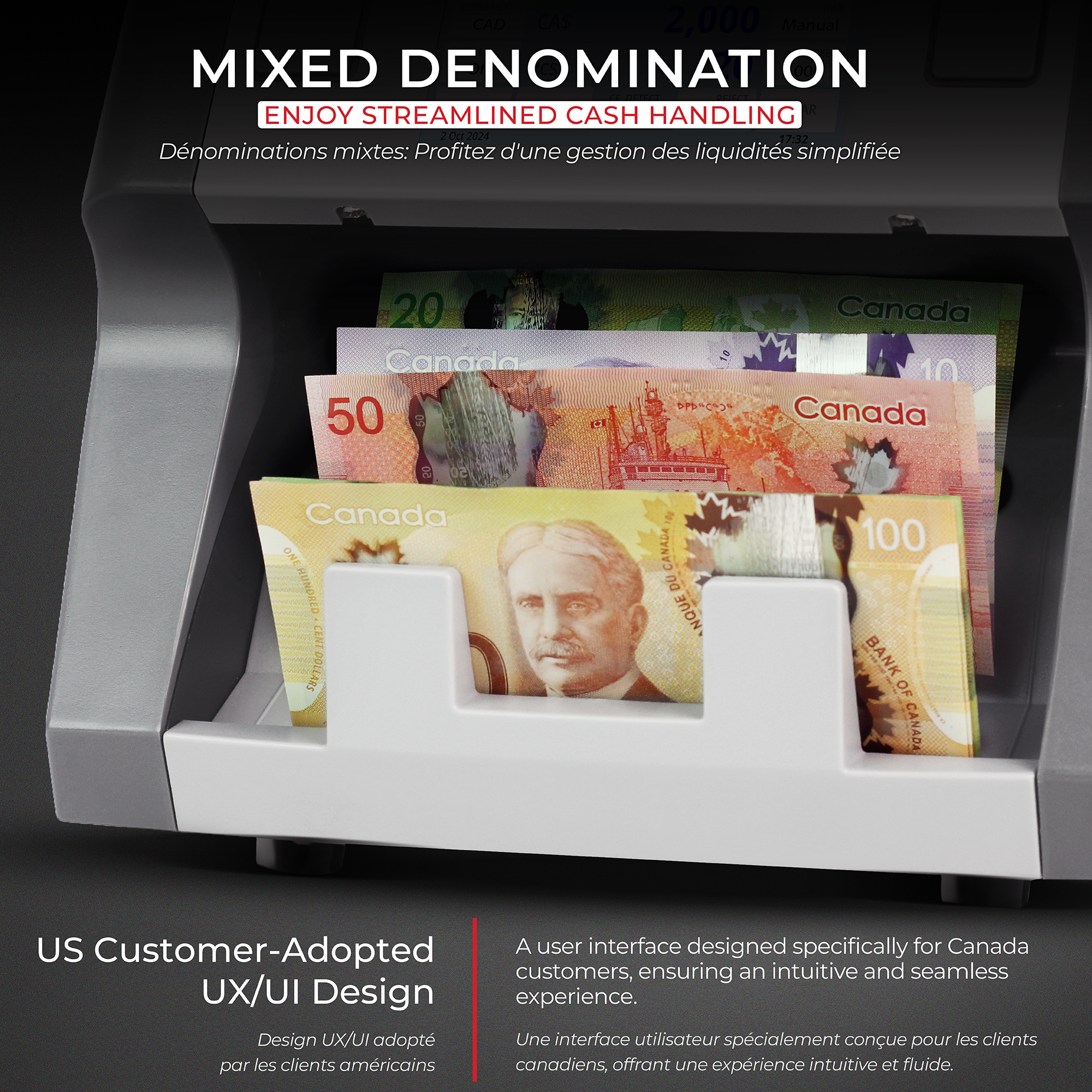 Cassida 8800R V2 Mixed Bill Counter (Canada)