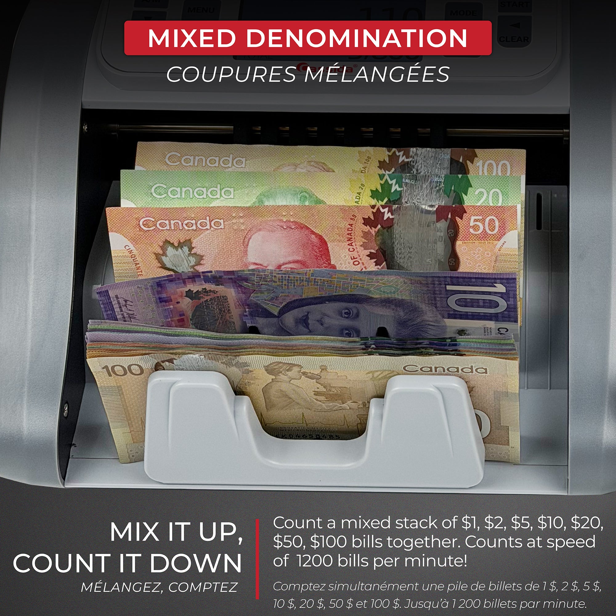 Cassida CRS 7200 Mixed Bill Counter (Canada)