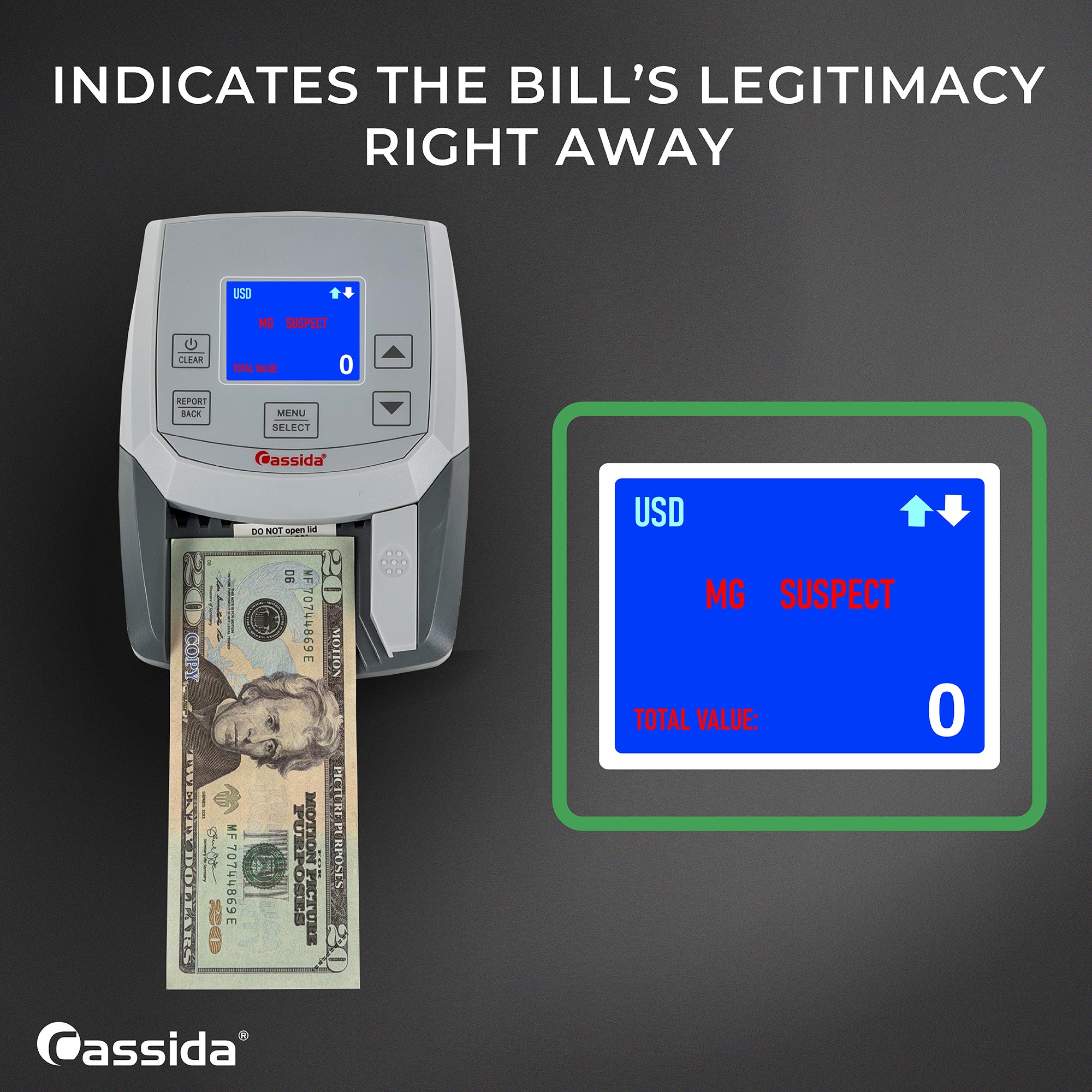 Cassida CCS 200 Counterfeit Money Detector
