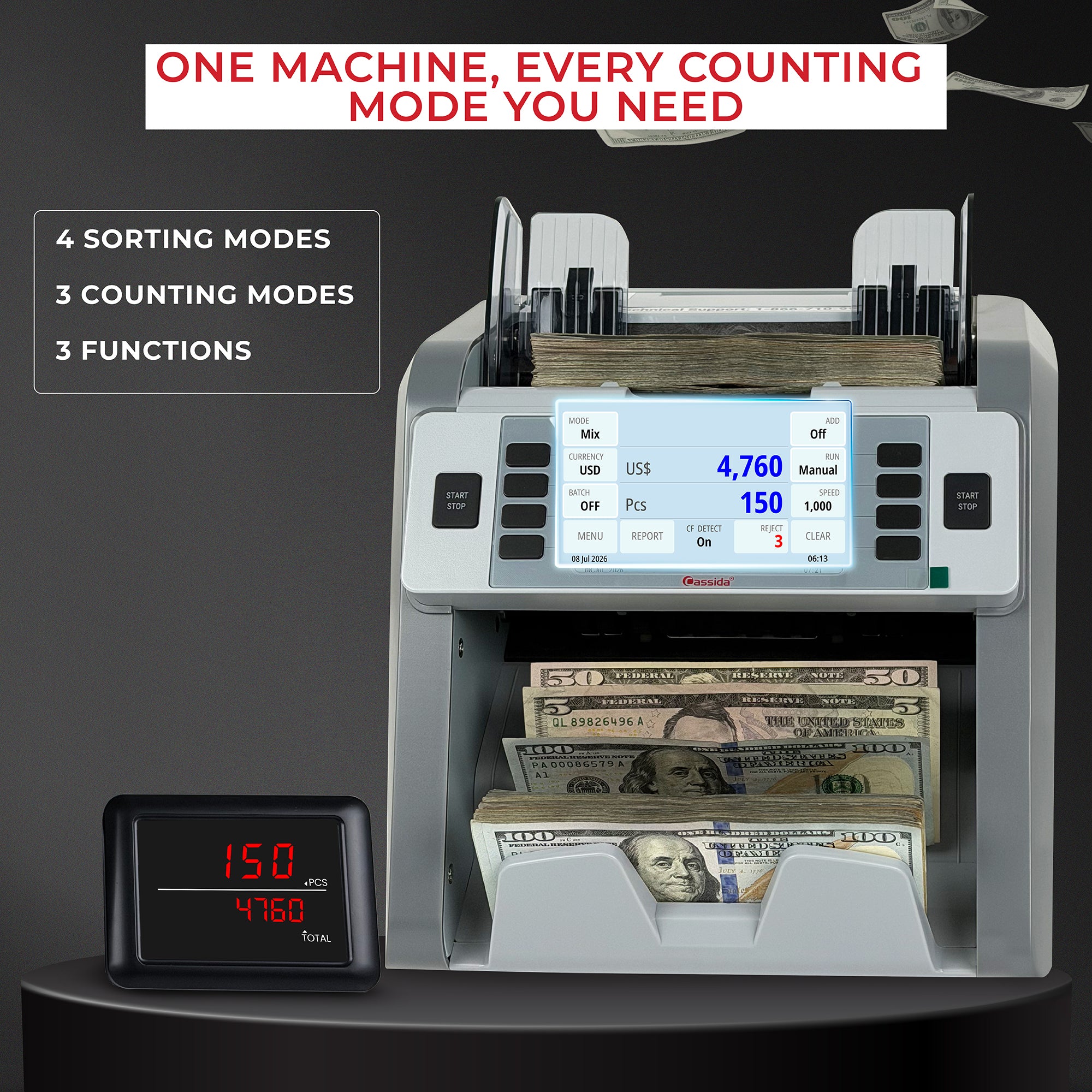 Cassida CRS 8500 Mixed Bill Counter