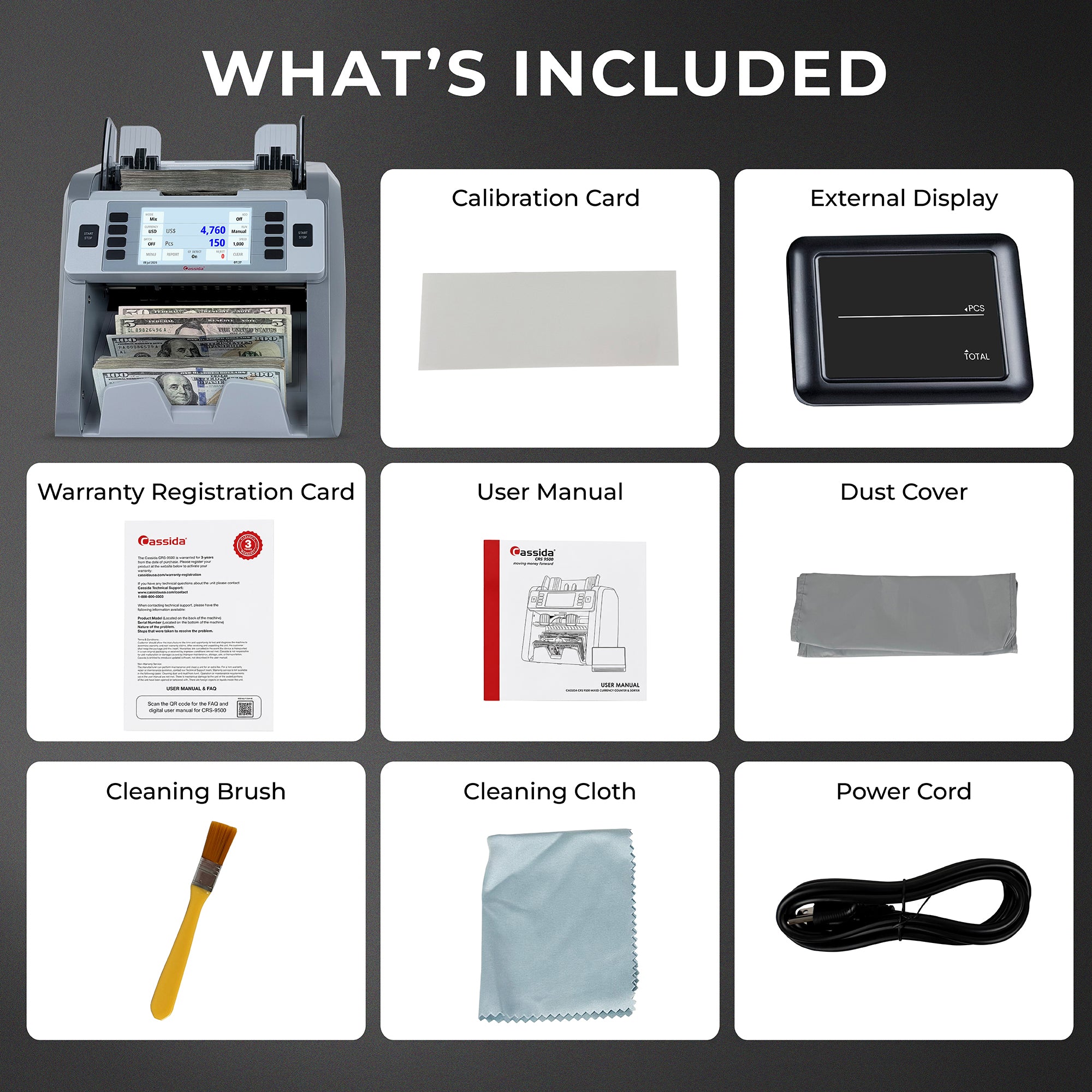 Cassida CRS 9500 Mixed Bill Counter