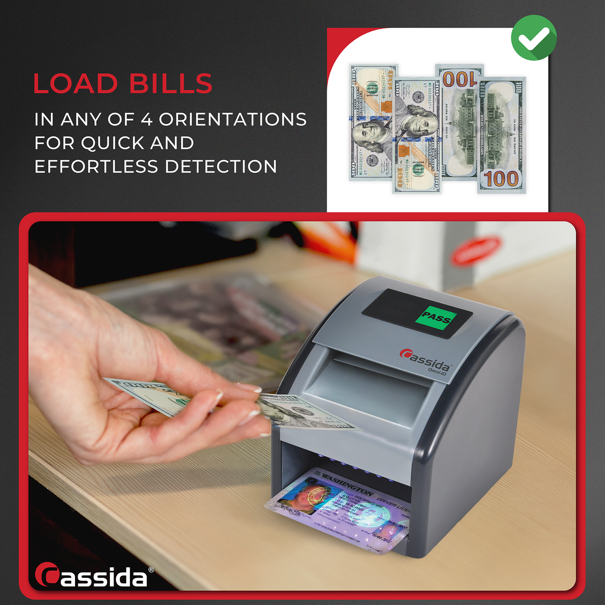 Cassida Omni-ID: Counterfeit Detector of Counterfeit Bills & Fake IDs!