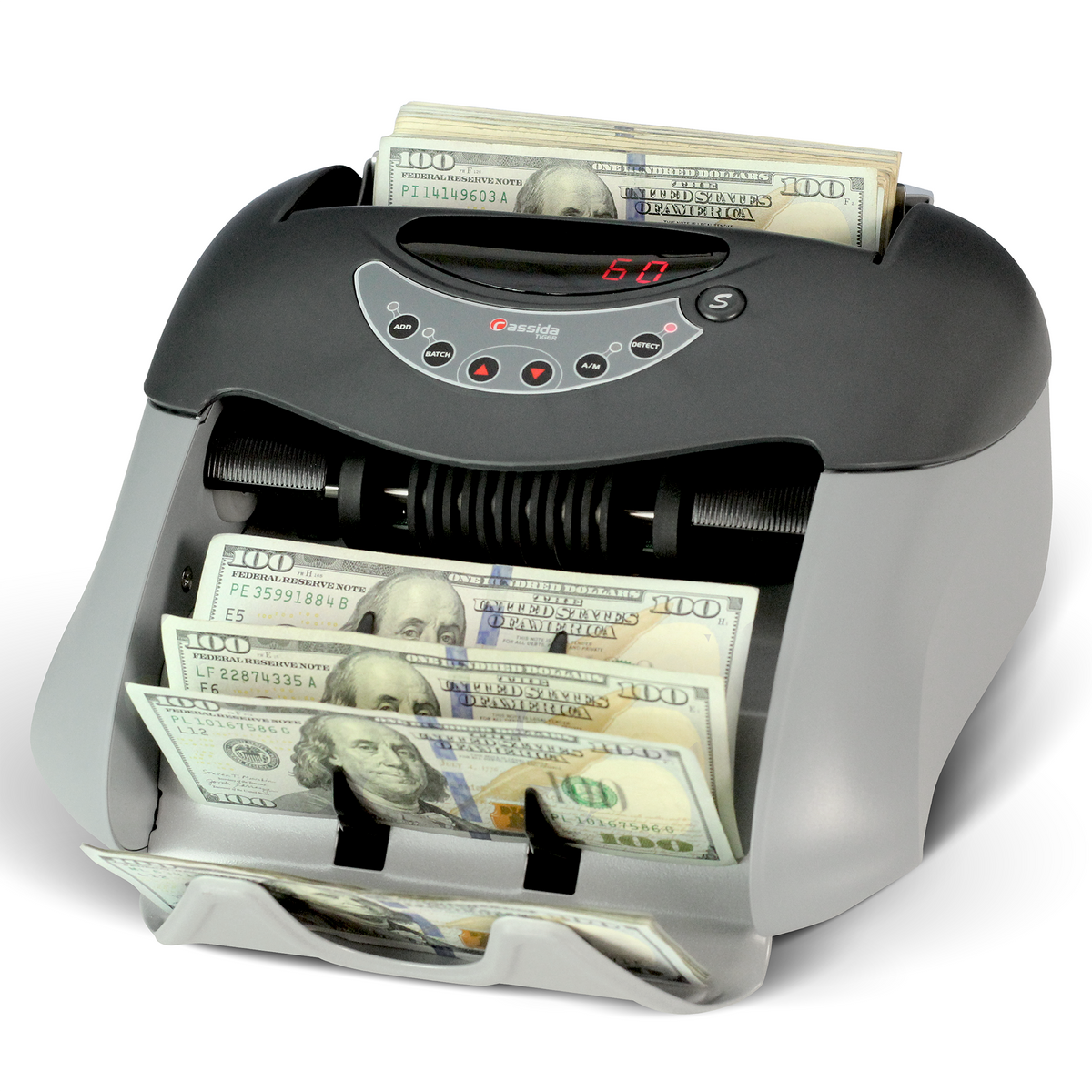 Cassida Tiger UV/MG Bill Counter - Money Counter w/Steel Construction