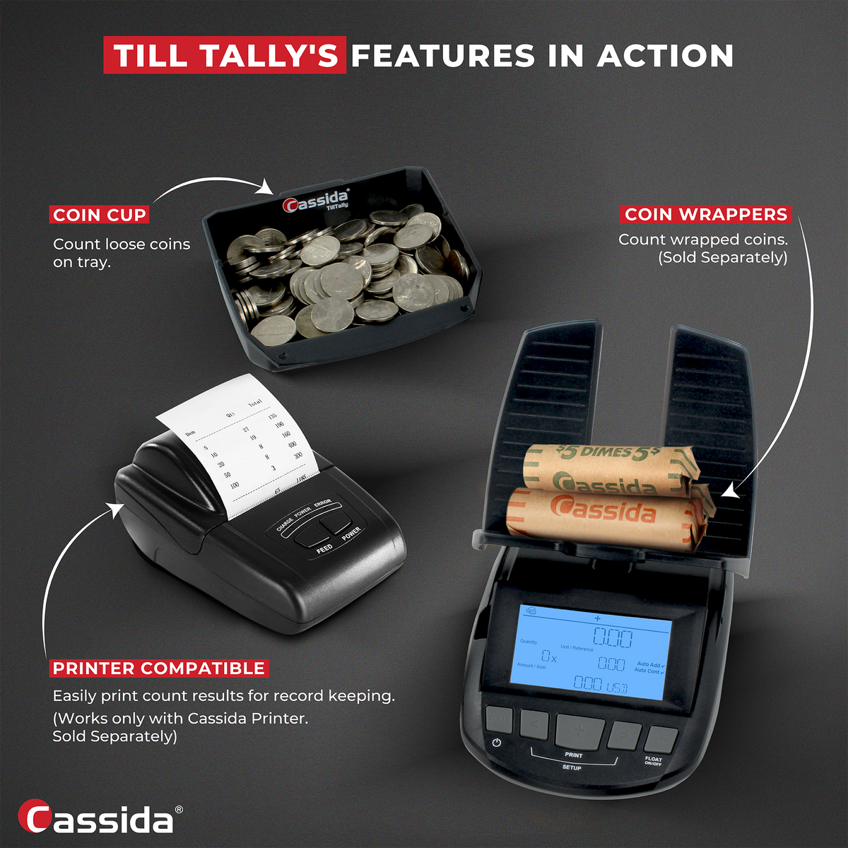 Cassida TillTally Money Counting Scale - Professional Money Counting ...