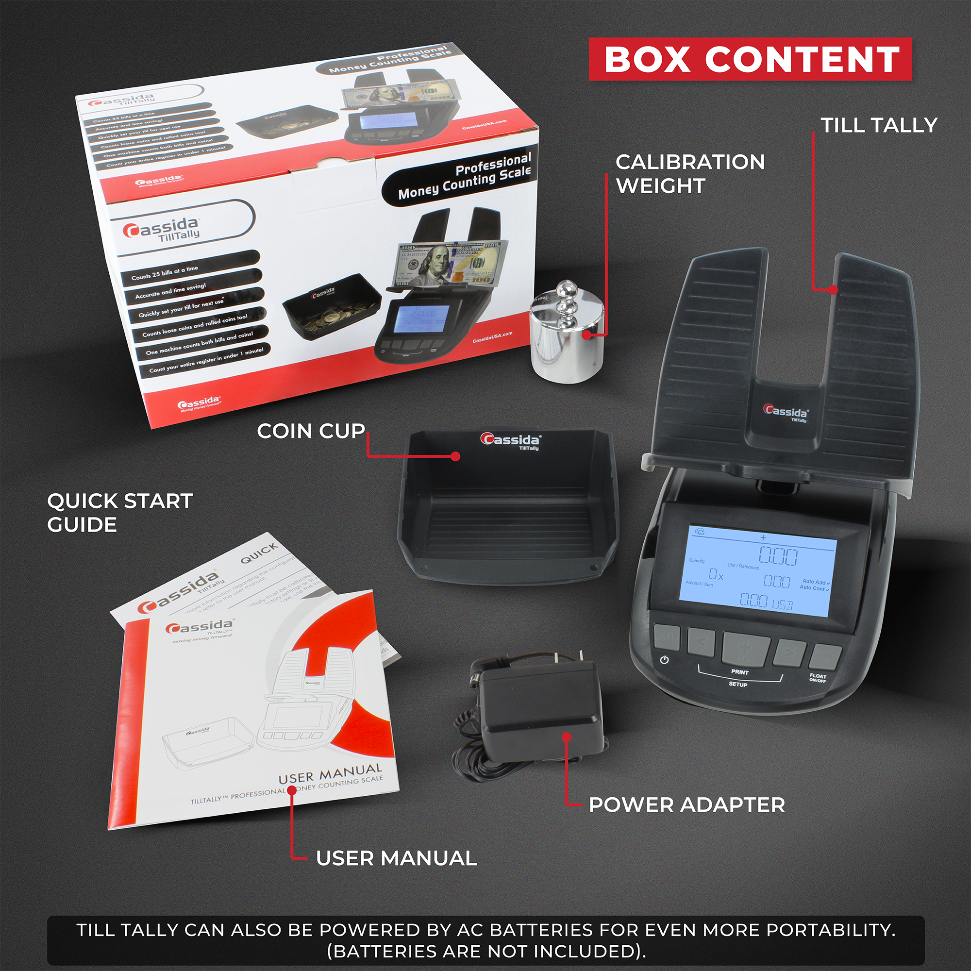 Cassida TillTally Money Counting Scale