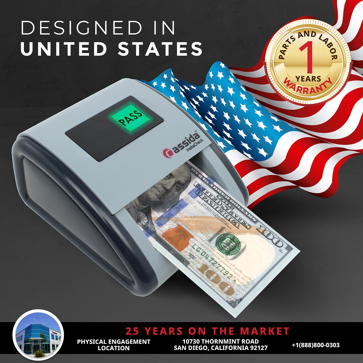 Cassida InstaCheck Counterfeit Detector - Money Checker with UV, MG, IR ...
