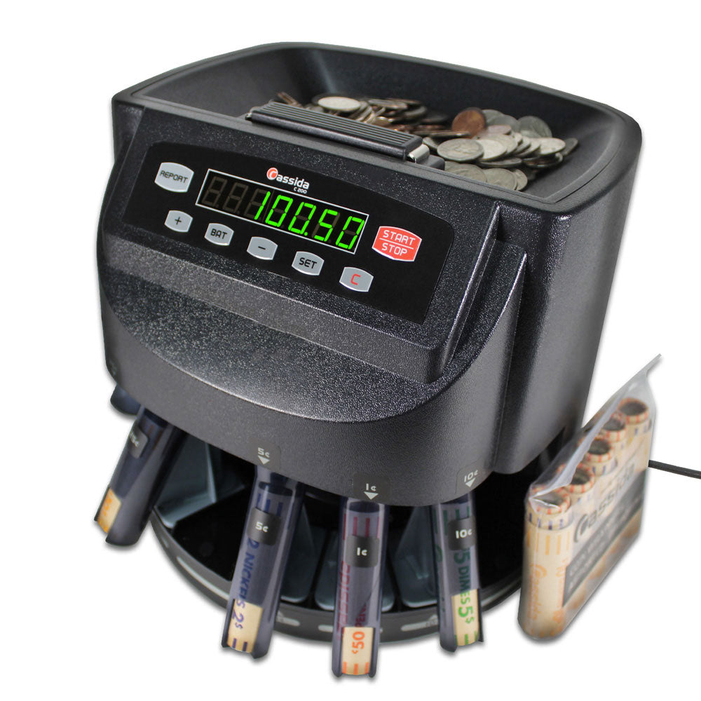 Cassida C200 Coin Counter - Coin Sorter: 300 Coins/Min Count